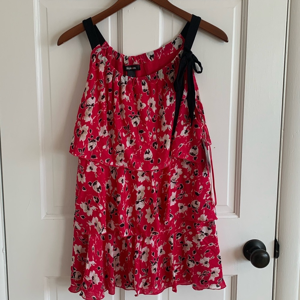 Style & Co. Floral Layered Blouse